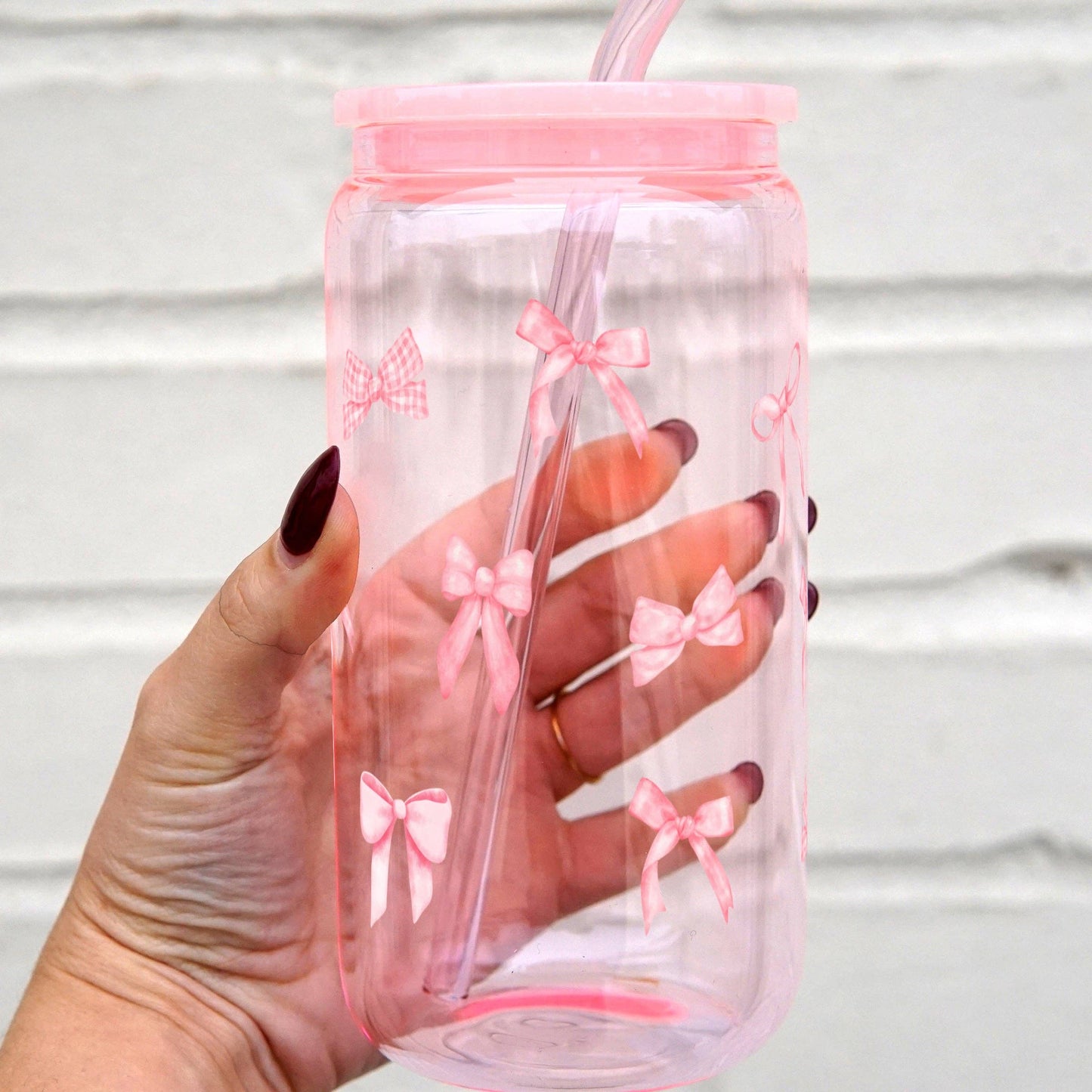 Pink Coquette Bows Tumbler