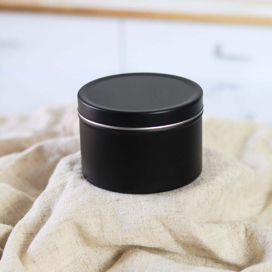 Gardenia + Tuberose - 6 oz. Matte Black Soy Candle Tin