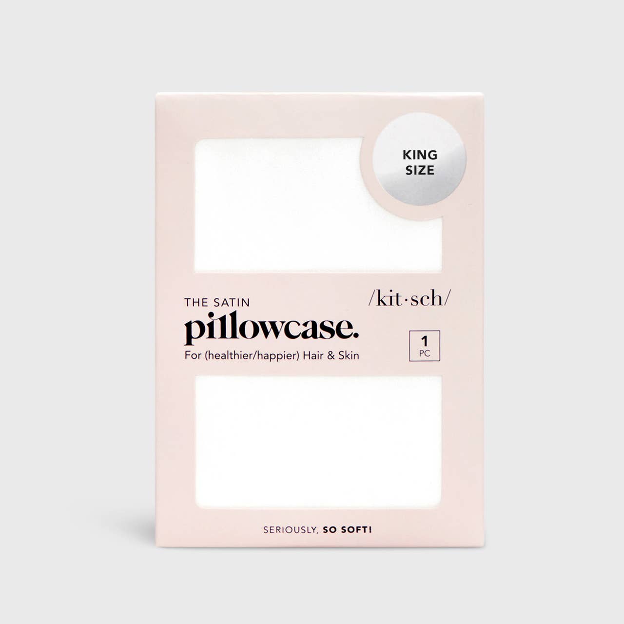 KITSCH Satin King Pillowcase - Ivory