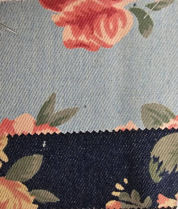 Floral Print Denim Romper