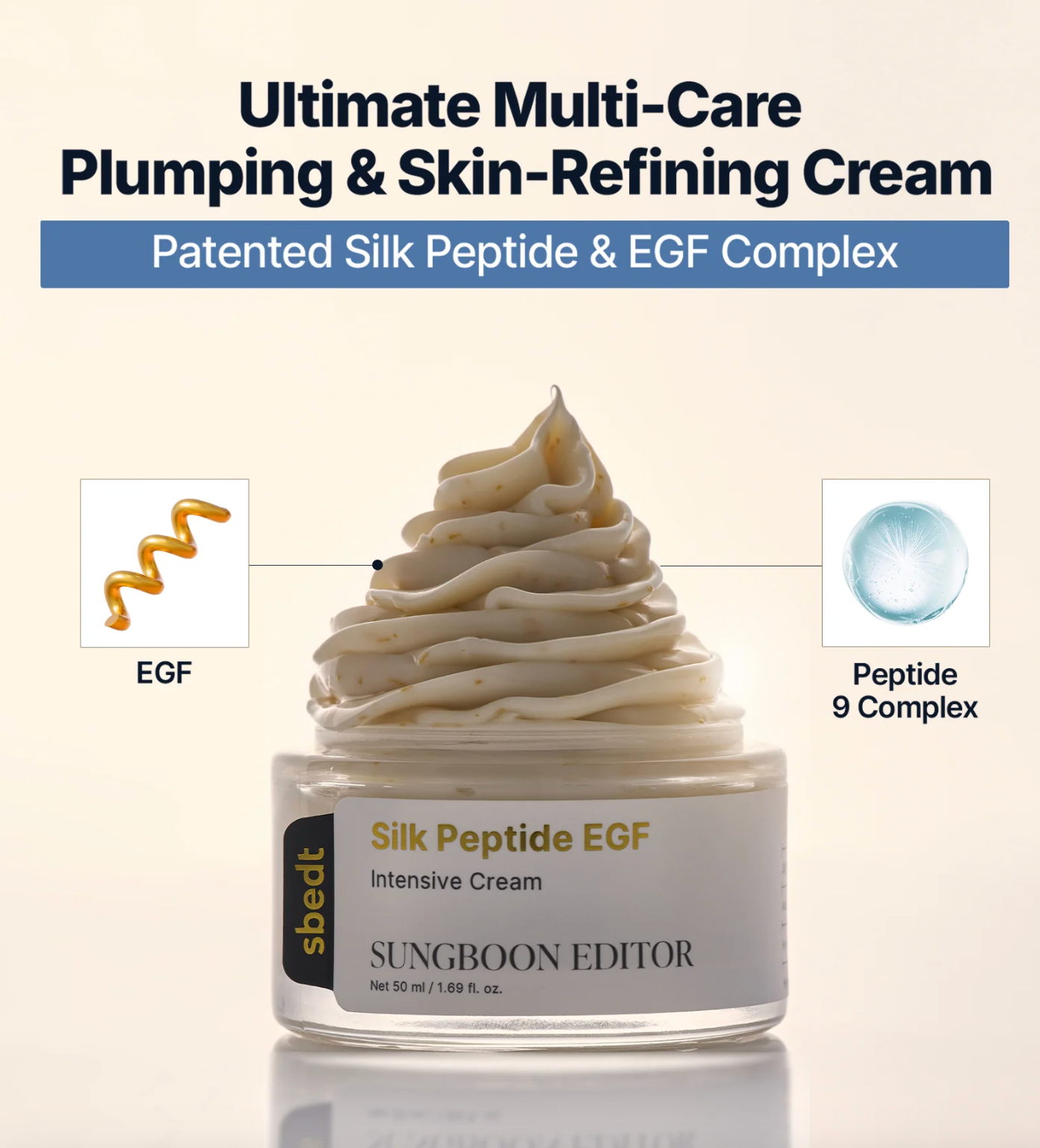 SUNGBOON EDITOR Silk Peptide EGF Intensive Cream