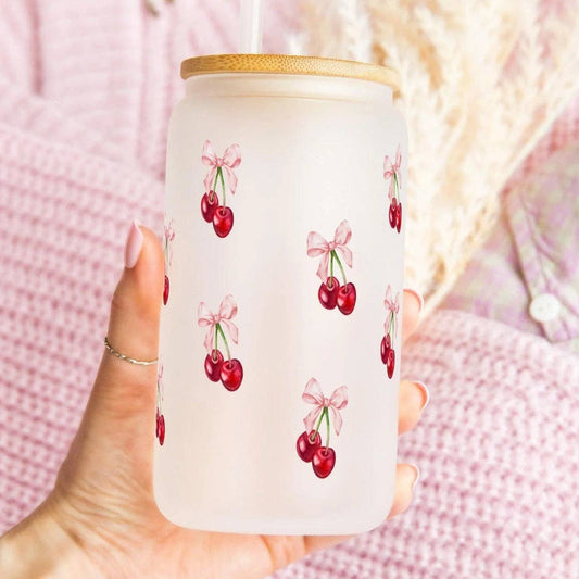 Vintage Cherry Bows 16oz Tumbler