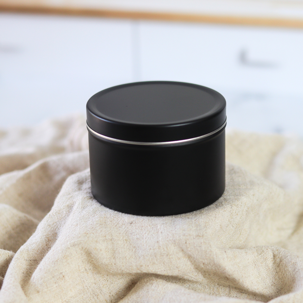 Pumpkin Spice - 6 oz. Matte Black Soy Candle Tin