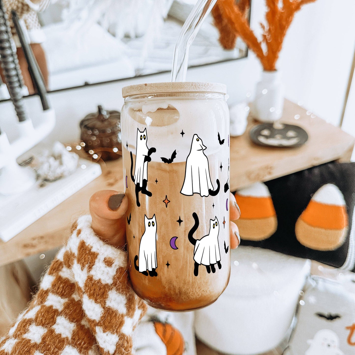 Ghost Cats Halloween Tumbler