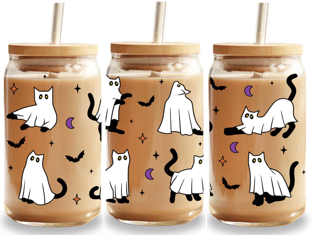 Ghost Cats Halloween Tumbler