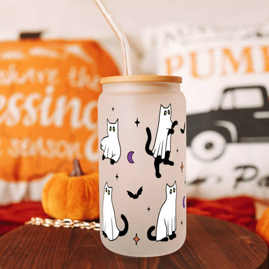 Ghost Cats Halloween Tumbler