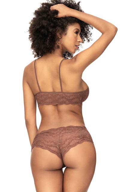 Panty and Top Lace Set Cocoa