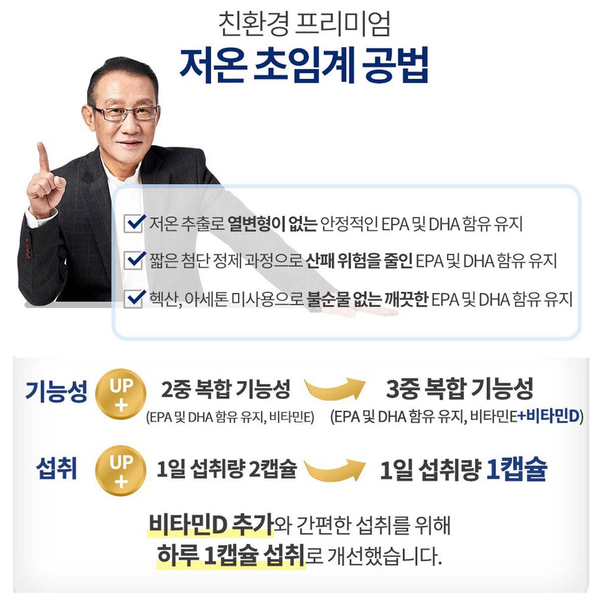 Korean Super Critical rTG Omega-3 Plus Vitamin D (30 Capsules)