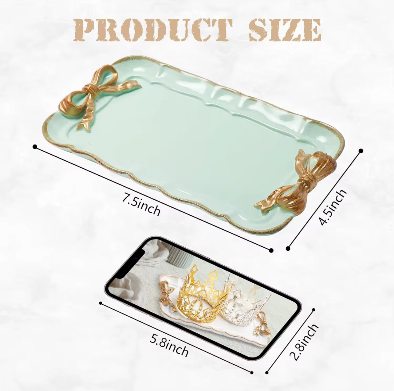 Vintage Bow Trinket Tray