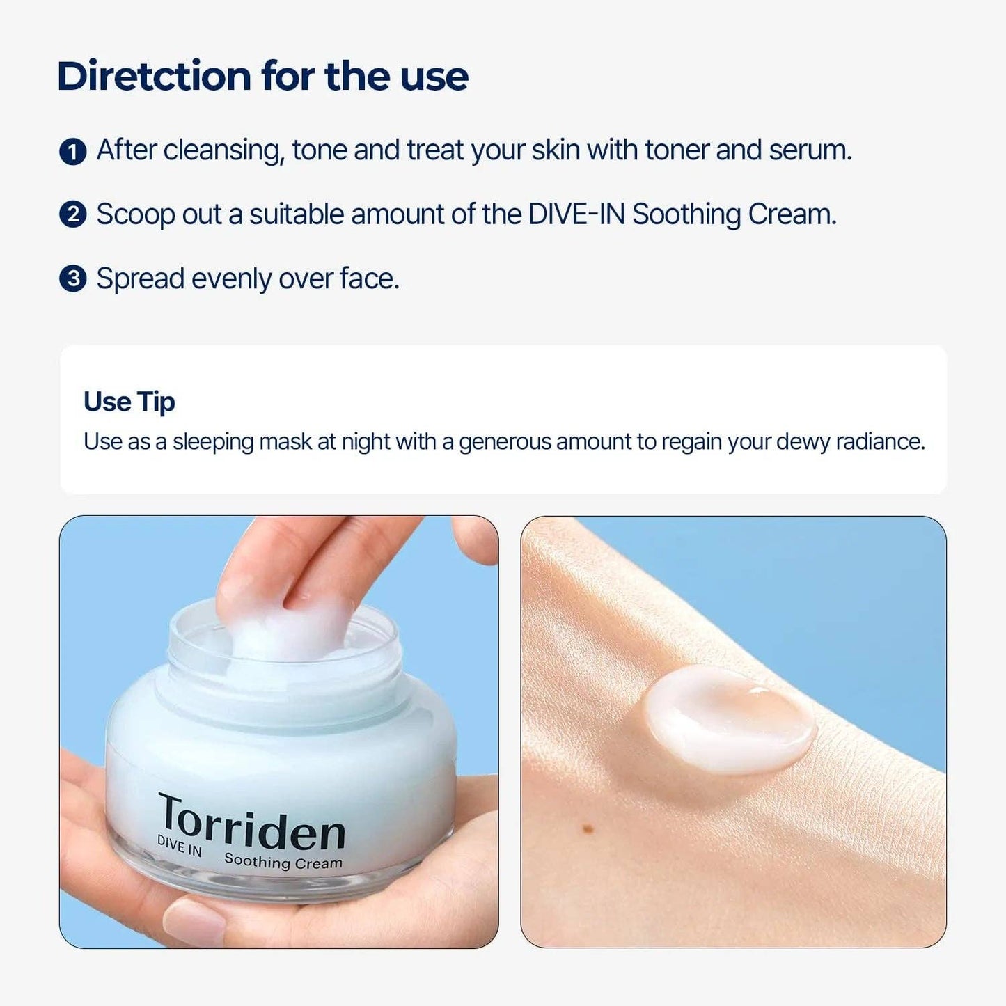 Torriden DIVE-IN Low Molecular Hyaluronic Acid Soothing Ceam 100ml
